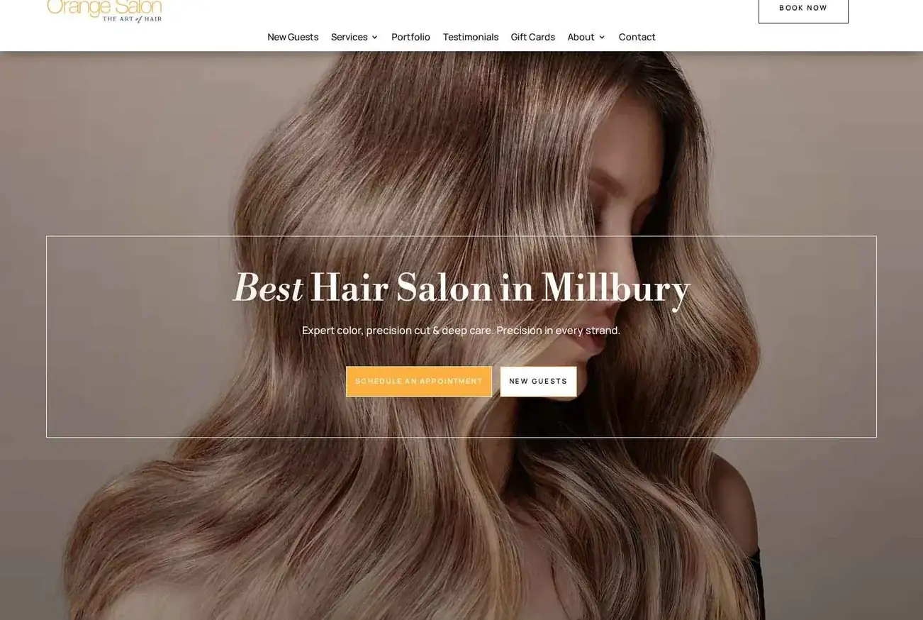 ORANGE SALON - WEB DESIGN project by 141 Creative